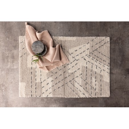 Lorentzi puuvill - 60*90- -Ristkülikukujuline - Elevandiluu/Taupe