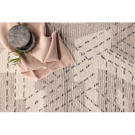 Lorentzi puuvill - 60*90- -Ristkülikukujuline - Elevandiluu/Taupe