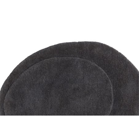 Uksematt Sten Wool Blend Riidest aluspind - 50*75- -Ovaalne -Tumehall