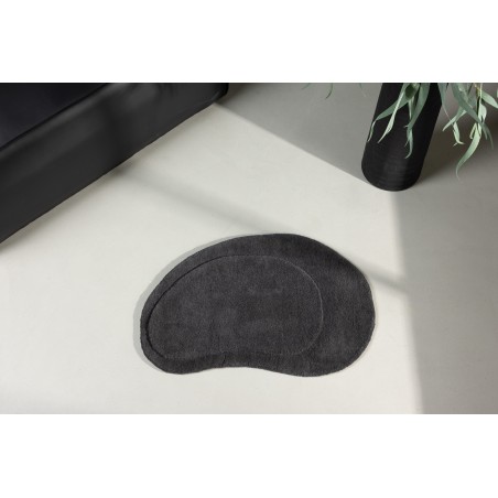 Uksematt Sten Wool Blend Riidest aluspind - 50*75- -Ovaalne -Tumehall