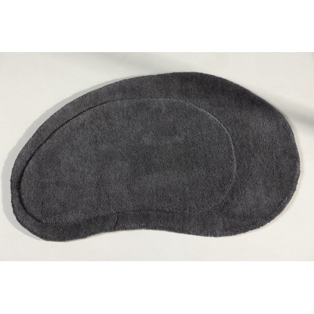 Uksematt Sten Wool Blend Riidest aluspind - 50*75- -Ovaalne -Tumehall