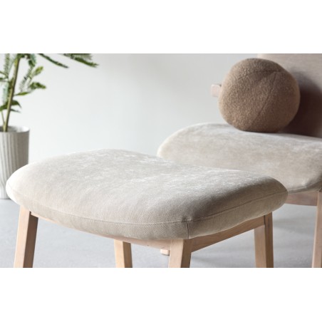 Rile tugitool + Ottoman - valge/beež