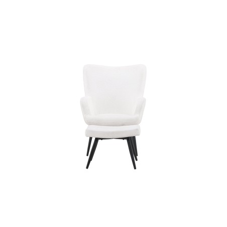 Como tugitool Ottomaniga – must/valge boucle