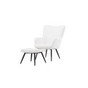 Como tugitool Ottomaniga – must/valge boucle