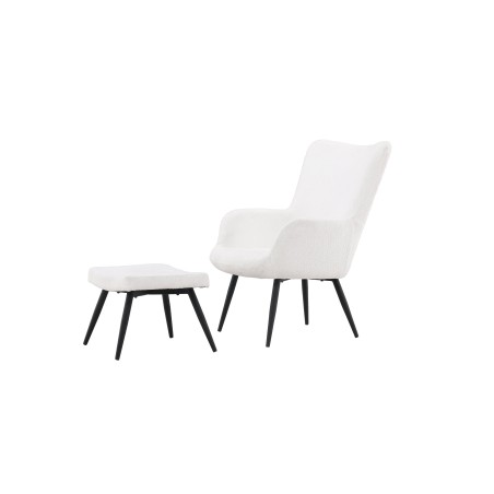 Como tugitool Ottomaniga – must/valge boucle