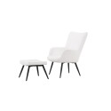 Como tugitool Ottomaniga – must/valge boucle