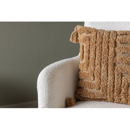 Como tugitool Ottomaniga – must/valge boucle