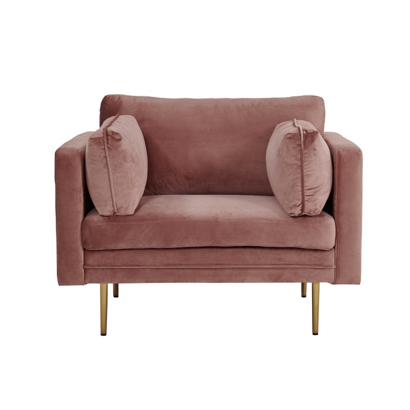 Boom – Single Chair Velvet – tolmune roosa