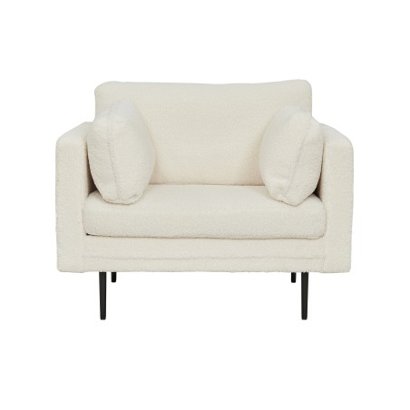 Boom tugitool Single Chair - Teddy Fabric valge