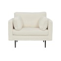Boom tugitool Single Chair - Teddy Fabric valge