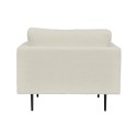 Boom tugitool Single Chair - Teddy Fabric valge