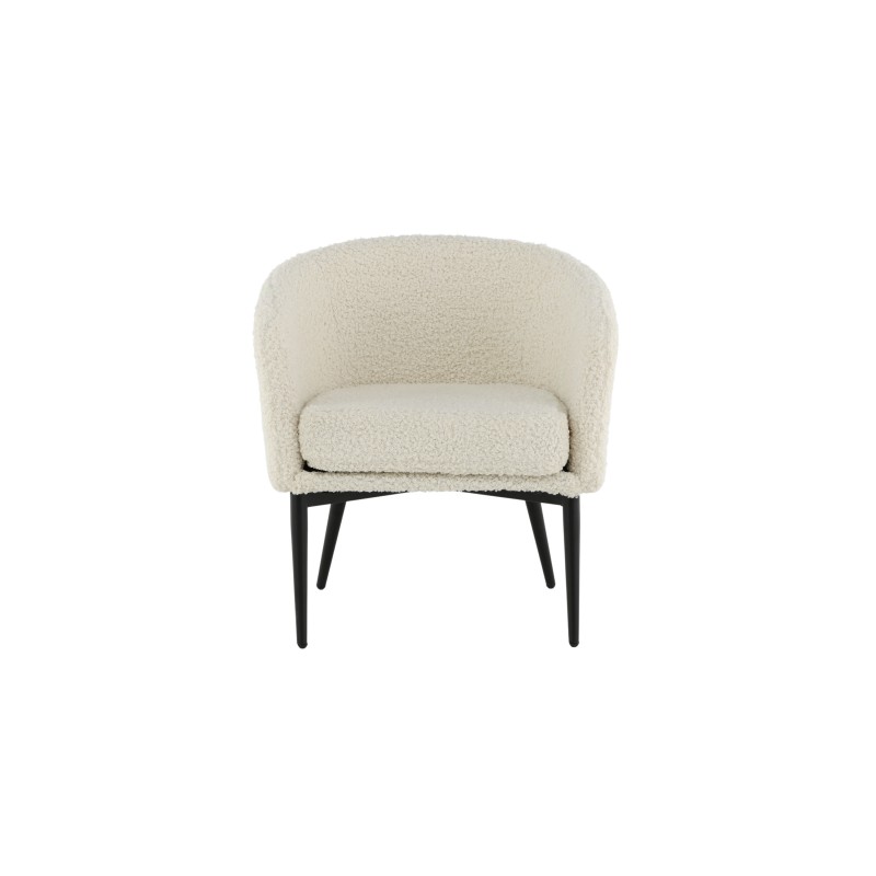 Fluffy Lounge Chair - valge / mustad jalad 
