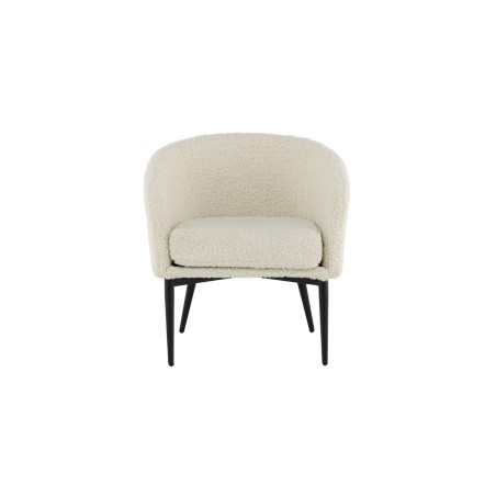 Fluffy Lounge Chair - valge / mustad jalad 