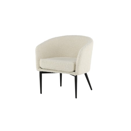 Fluffy Lounge Chair - valge / mustad jalad 