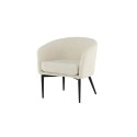 Fluffy Lounge Chair - valge / mustad jalad 