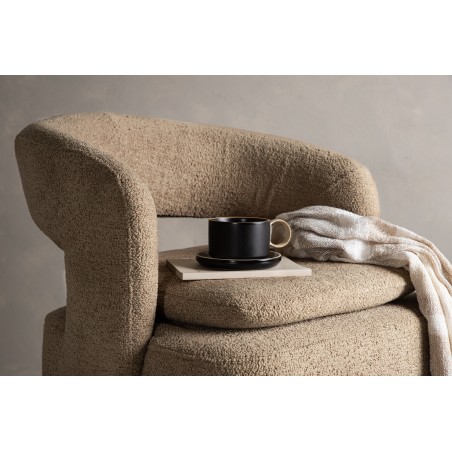 Laurel tugitool – must/pruun boucle