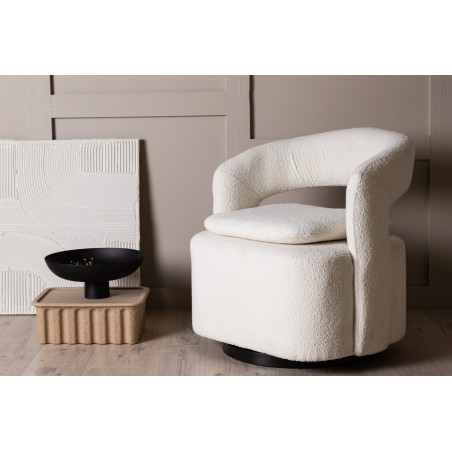 Laurel tugitool – must/valge boucle