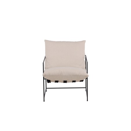 Sedalia tugitool – must/valge linane kangas