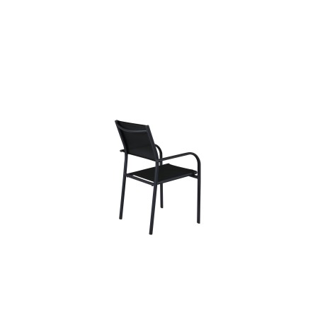 Santorini tugitool - Virnastatav - Must alu / Must Textilene