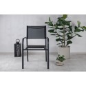 Santorini tugitool - Virnastatav - Must alu / Must Textilene