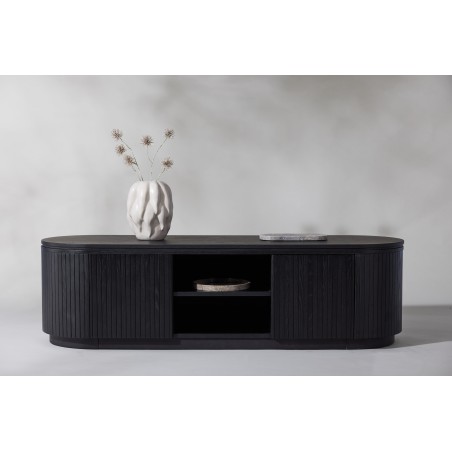 Fjällbacka TV alus – MDF spoon / must tamm/faneer