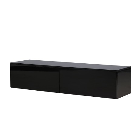 Fristad TV alus 160x45x35 cm - MDF musta läikiva PU lakivärviga