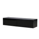 Fristad TV alus 160x45x35 cm - MDF musta läikiva PU lakivärviga