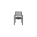 Brasilia Karmstol 2-pakk (stapelbar) - Svart Alu / Teak