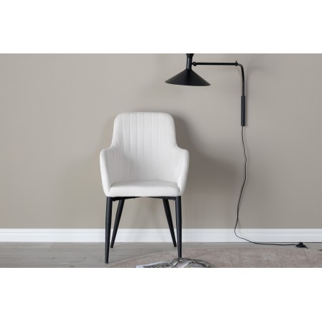 Söögitool Comfort 2-pakk - mustad jalad / beež velvetist