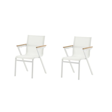 Mexico Chair 2-pakk - valge/tiikpuu