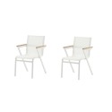 Mexico Chair 2-pakk - valge/tiikpuu