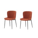 Modesto söögitool 2-pakk - Black Legs / Roasty Boucle