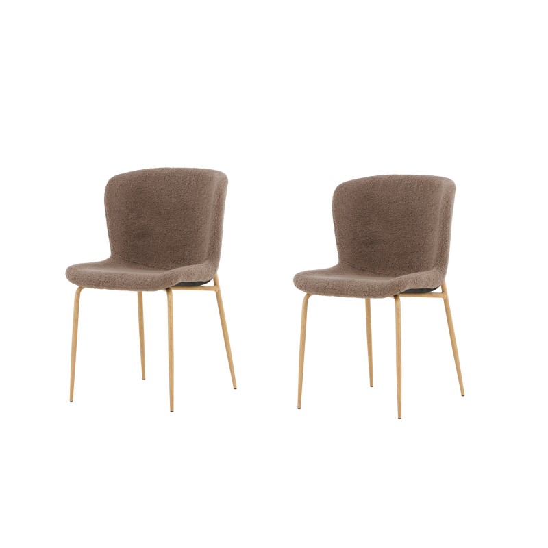 Modesto söögitool 2-pakk - Mocca / Brown boucle