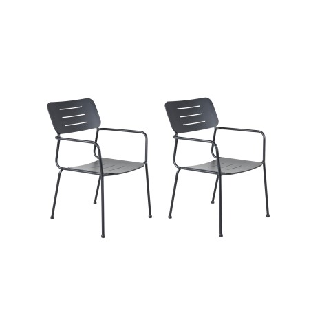 Nicke söögitool W. käetugi 2-pakk - must teras