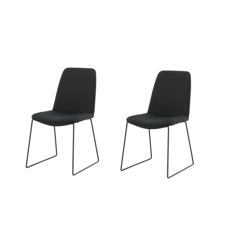 Muce söögitool – mustad jalad – must kangas