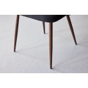 Söögitool 2-pakk - terasest Mocca 3D paberiga / must linane
