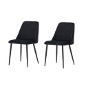 Söögitool 2-pakk - Must / Black Velvet