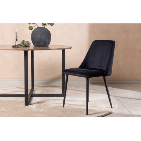 Söögitool 2-pakk - Must / Black Velvet