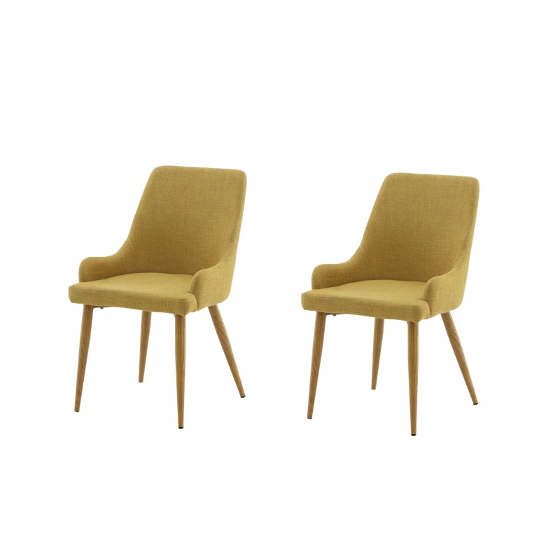 Plaza Matstol 2-pakk - Ek-Look / Senapsgul