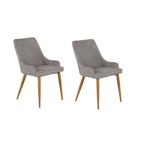 Plaza Matstol 2-pakk - Ek-Look / Ljusgrå