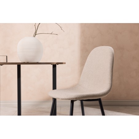 Polari söögitool 2-pakk - must / beež boucle
