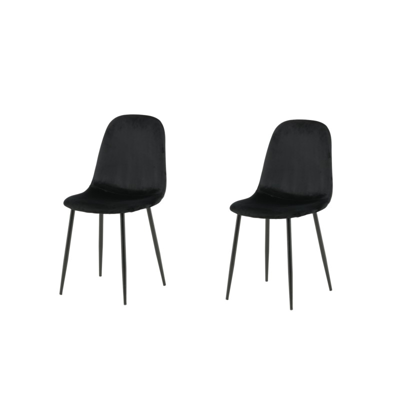 Polari söögitool 2-pakk - mustad jalad / Black Velvet