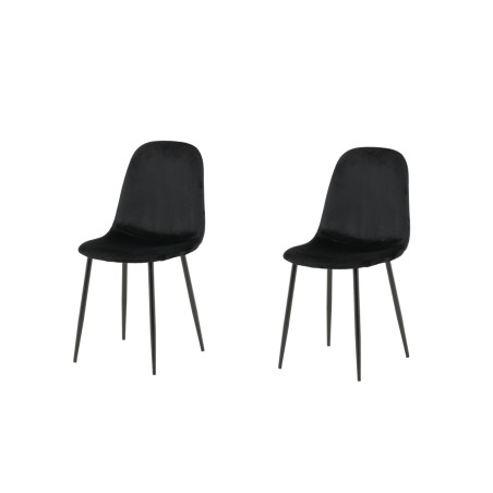 Polari söögitool 2-pakk - mustad jalad / Black Velvet