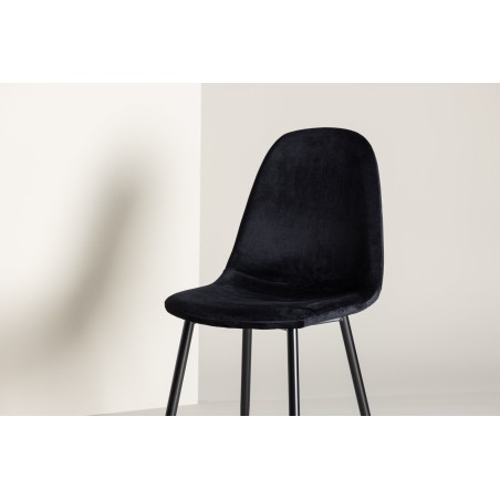 Polari söögitool 2-pakk - mustad jalad / Black Velvet