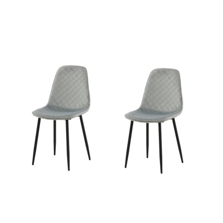 Söögitool Polar Diamond 2-pakk - mustad jalad - hall samet
