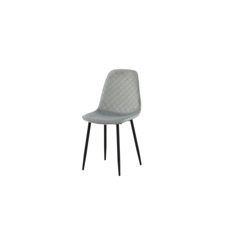 Söögitool Polar Diamond 2-pakk - mustad jalad - hall samet