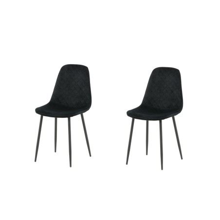 Söögitool Polar Diamond 2-pakk - Black Legs - Black Velvet
