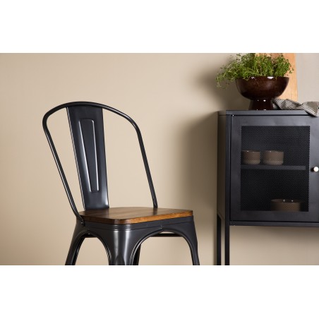 Tempe söögitool 2-pakk - tumehall / tumepruun MDF