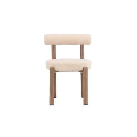 Tillo söögitool 2-pakk - terasest Woodlooki 3D-paberiga / valge boucle