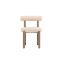 Tillo söögitool 2-pakk - terasest Woodlooki 3D-paberiga / valge boucle